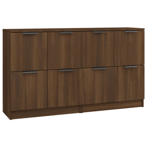 vidaXL Sideboards 2 pcs Brown Oak 60x30x70 cm Engineered Wood
