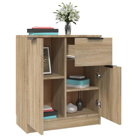 vidaXL Sideboards 2 pcs Sonoma Oak 60x30x70 cm Engineered Wood