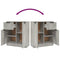 vidaXL Sideboards 2 pcs Concrete Grey 60x30x70 cm Engineered Wood