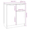 vidaXL Sideboards 2 pcs Concrete Grey 60x30x70 cm Engineered Wood