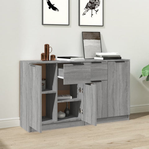 vidaXL Sideboards 2 pcs Grey Sonoma 60x30x70 cm Engineered Wood