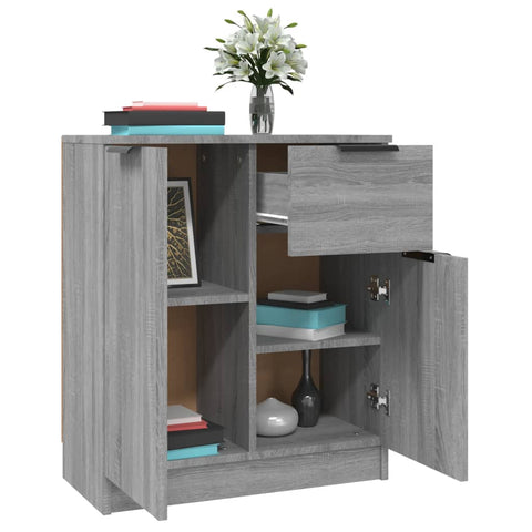 vidaXL Sideboards 2 pcs Grey Sonoma 60x30x70 cm Engineered Wood