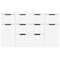 vidaXL 3 Piece Sideboard Set White Engineered Wood