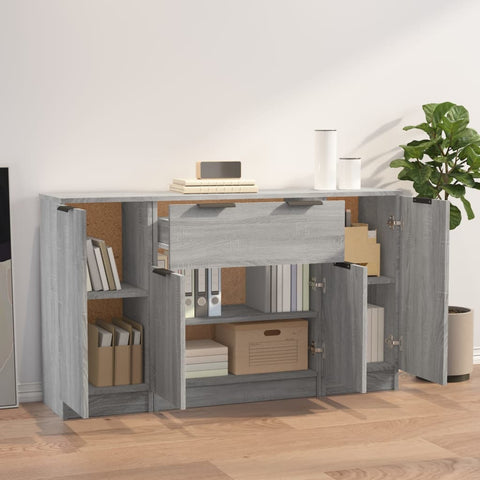 vidaXL Sideboards 3 pcs Grey Sonoma Engineered Wood