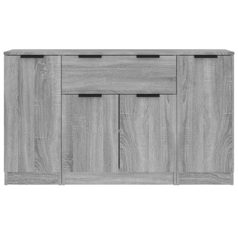 vidaXL Sideboards 3 pcs Grey Sonoma Engineered Wood