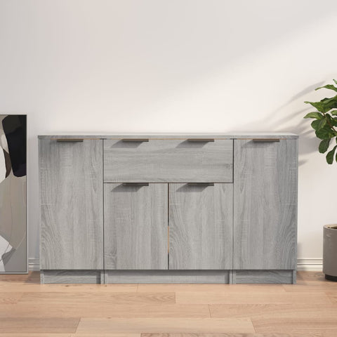 vidaXL Sideboards 3 pcs Grey Sonoma Engineered Wood