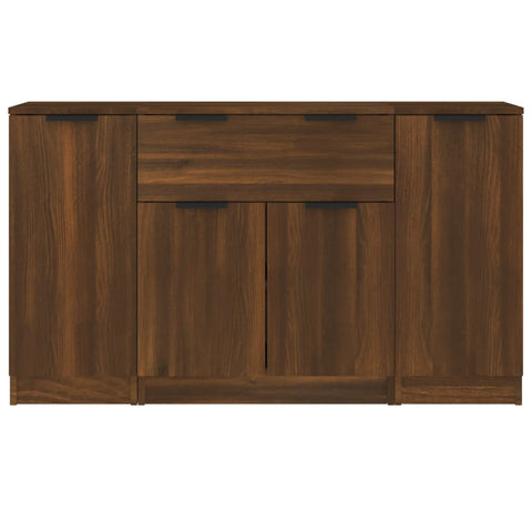 vidaXL Sideboards 3 pcs Brown Oak Engineered Wood