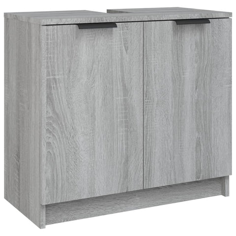 vidaXL 5 Piece Bathroom Cabinet Set Grey Sonoma Engineered Wood