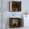 vidaXL 2 Piece Bathroom Cabinet Set Smoked Oak Engineered Wood