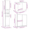 vidaXL 3 Piece Bathroom Cabinet Set Grey Sonoma Engineered Wood