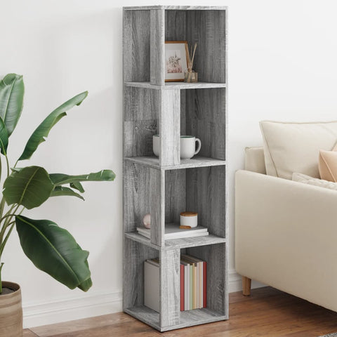 vidaXL Corner Cabinet Grey Sonoma 33x33x132 cm Engineered Wood