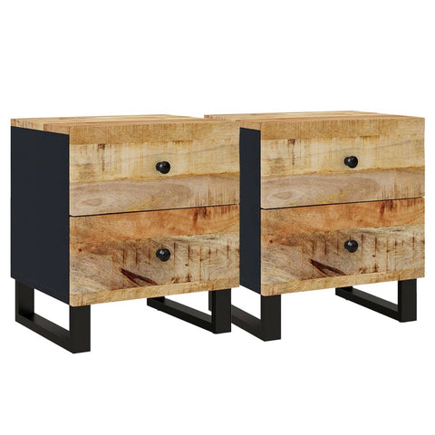 vidaXL Bedside Cabinets 2 pcs 40x33x46 cm Solid Wood Mango