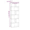 vidaXL Book Cabinet/Room Divider Grey Sonoma 60x24x186 cm