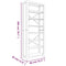 vidaXL 7-Tier Bookcase 80x30x200 cm Solid Wood Acacia