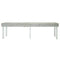 vidaXL Bench White 160x35x45 cm Natural Kubu Rattan & Solid Wood Mahogany