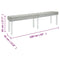 vidaXL Bench White 160x35x45 cm Natural Kubu Rattan & Solid Wood Mahogany