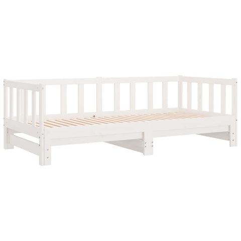 vidaXL Pull-out Day Bed without Mattress White 2x(90x190)cm