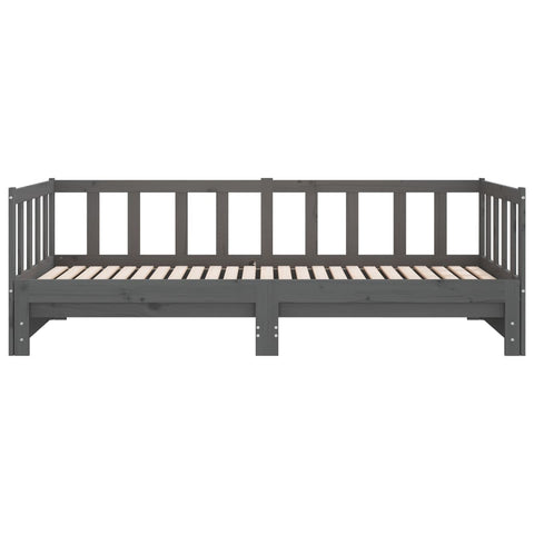 vidaXL Pull-out Day Bed without Mattress Grey 2x(90x190)cm