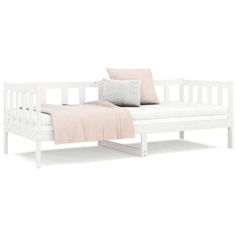 vidaXL Day Bed without Mattress White 80x200cm Solid Wood Pine
