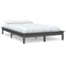 vidaXL Bed Frame without Mattress Grey Solid Wood Pine King Size