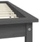 vidaXL Bed Frame without Mattress Grey Solid Wood Pine King Size