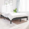 vidaXL Bed Frame without Mattress Grey Solid Wood Pine King Size