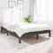 vidaXL Bed Frame without Mattress Grey 140x190 cm Solid Wood Pine