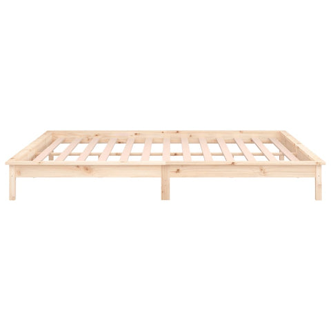vidaXL LED Bed Frame without Mattress 160x200 cm Solid Wood