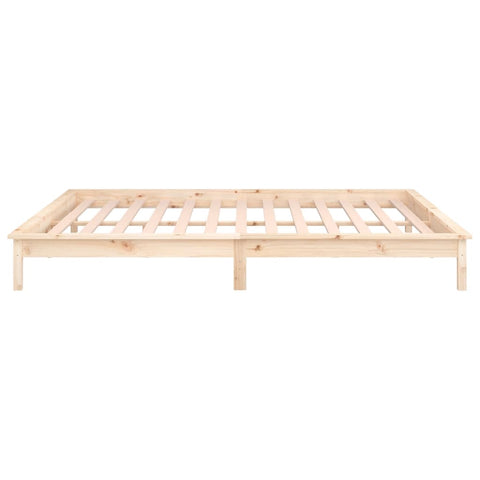 vidaXL LED Bed Frame without Mattress 180x200 cm Super King  Solid Wood