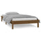 vidaXL LED Bed Frame without Mattress Honey Brown 75x190cm  Solid Wood