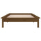 vidaXL LED Bed Frame without Mattress Honey Brown 75x190cm  Solid Wood