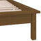 vidaXL LED Bed Frame without Mattress Honey Brown 75x190cm  Solid Wood