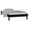 vidaXL LED Bed Frame without Mattress Black 90x190 cm Single Single Solid Wood