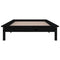 vidaXL LED Bed Frame without Mattress Black 90x190 cm Single Single Solid Wood