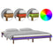 vidaXL LED Bed Frame without Mattress Honey Brown 140x190 cm Solid Wood