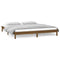 vidaXL LED Bed Frame without Mattress Honey Brown 140x190 cm Solid Wood