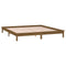 vidaXL LED Bed Frame without Mattress Honey Brown 140x190 cm Solid Wood