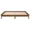 vidaXL LED Bed Frame without Mattress Honey Brown 140x190 cm Solid Wood