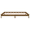 vidaXL LED Bed Frame without Mattress Honey Brown 140x190 cm Solid Wood