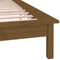 vidaXL LED Bed Frame without Mattress Honey Brown 140x190 cm Solid Wood