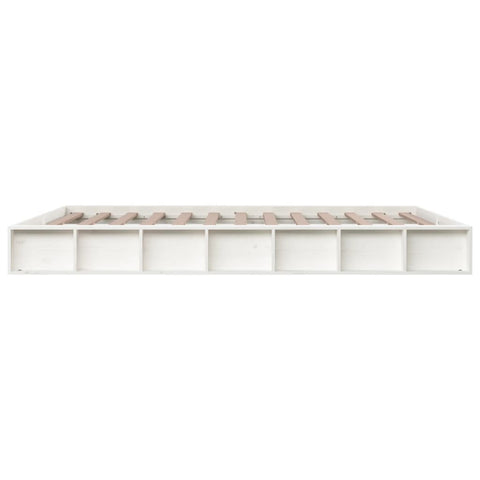 vidaXL Bed Frame without Mattress White 160x200 cm Solid Wood