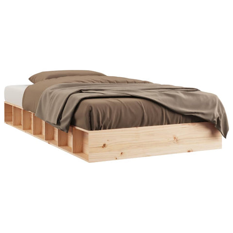 vidaXL Bed Frame without Mattress 75x190 cm Small Single Small Single Solid Wood