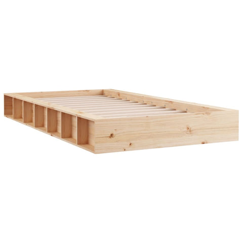 vidaXL Bed Frame without Mattress 75x190 cm Small Single Small Single Solid Wood