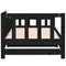 vidaXL Pull-out Day Bed without Mattress Black 2x cm Solid Wood Pine