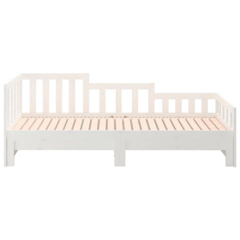 vidaXL Pull-out Day Bed without Mattress White 2x(90x190) cm