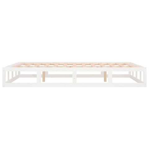 vidaXL Bed Frame without Mattress White 140x200 cm Solid Wood