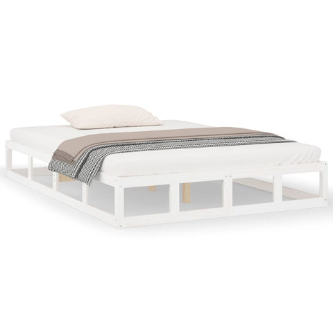 vidaXL Bed Frame without Mattress White 160x200 cm Solid Wood