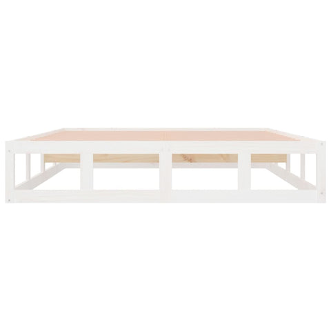 vidaXL Bed Frame without Mattress White 160x200 cm Solid Wood
