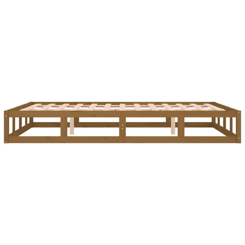 vidaXL Bed Frame without Mattress Honey Brown 200x200 cm Solid Wood