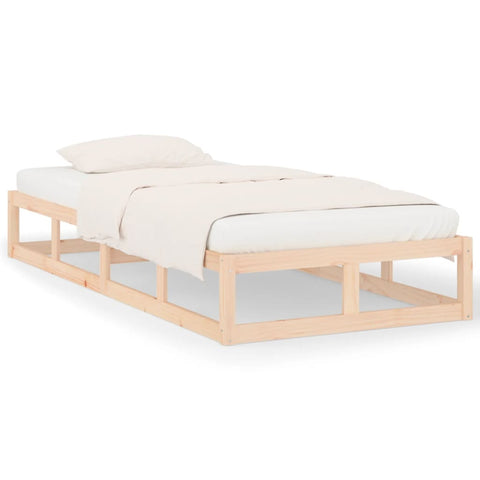 vidaXL Bed Frame without Mattress 75x190 cm Small Single Small Single Solid Wood